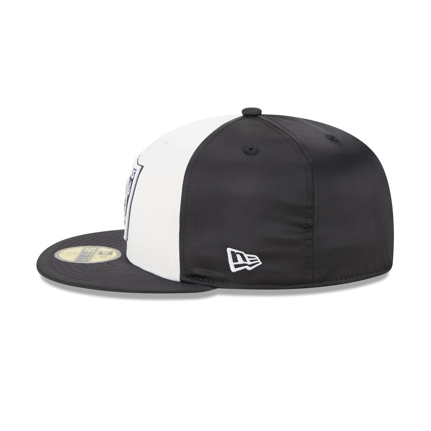 Las Vegas Raiders Satin 59FIFTY Fitted Hat, Gray - Size: 7 3/4, NFL by New Era