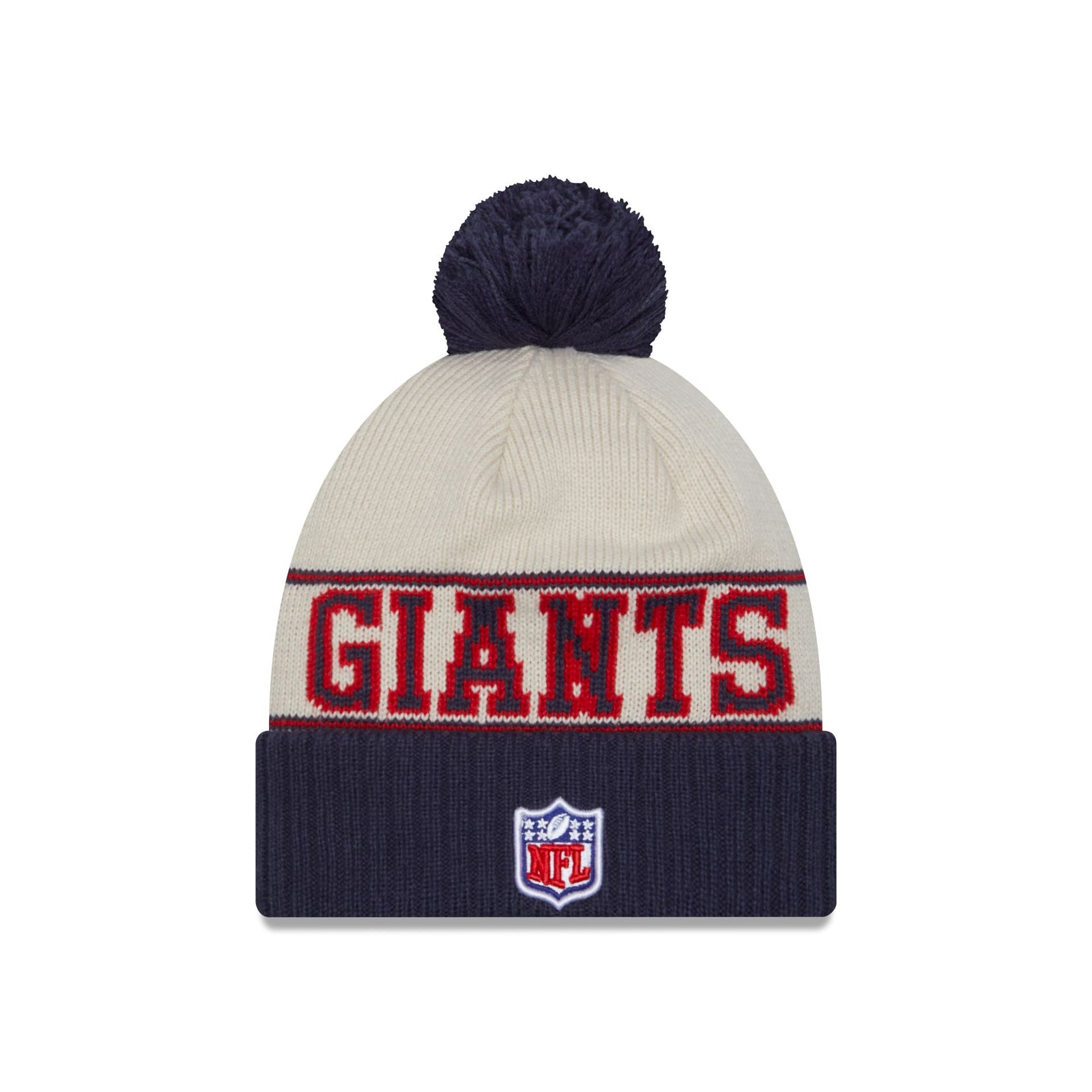 New York Giants 2023 Cold Weather Historic Pom Knit New Era Cap