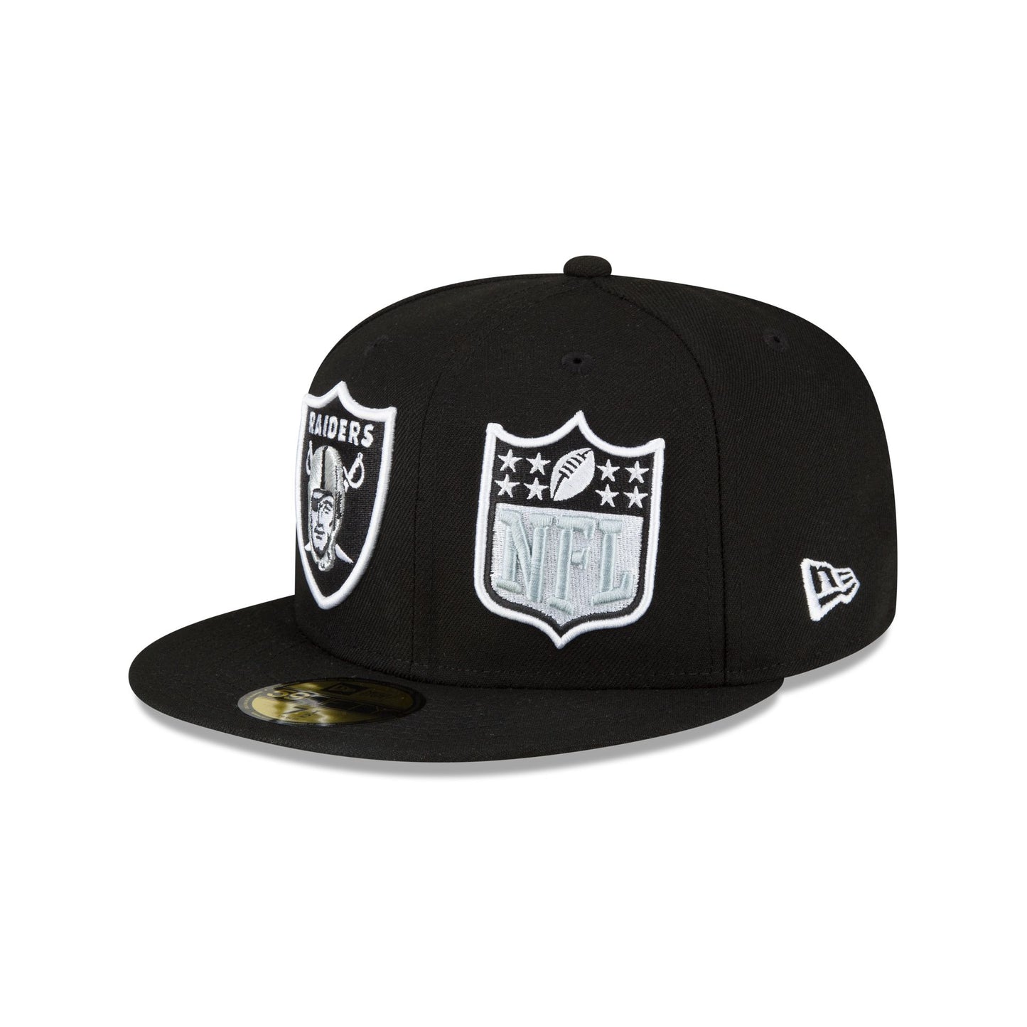 Las Vegas Raiders Brown White Basic New Era 59FIFTY Fitted Hat