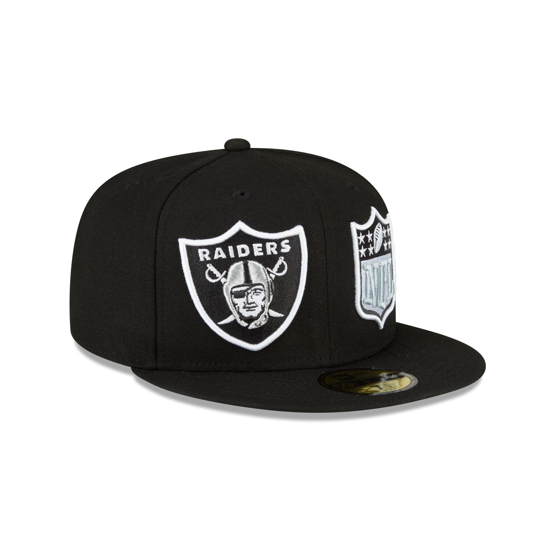 Las Vegas Raiders New Era Gray/Black 2023 Sideline 59FIFTY Fitted Hat - Men's, 7 5/8 / Gray/Black