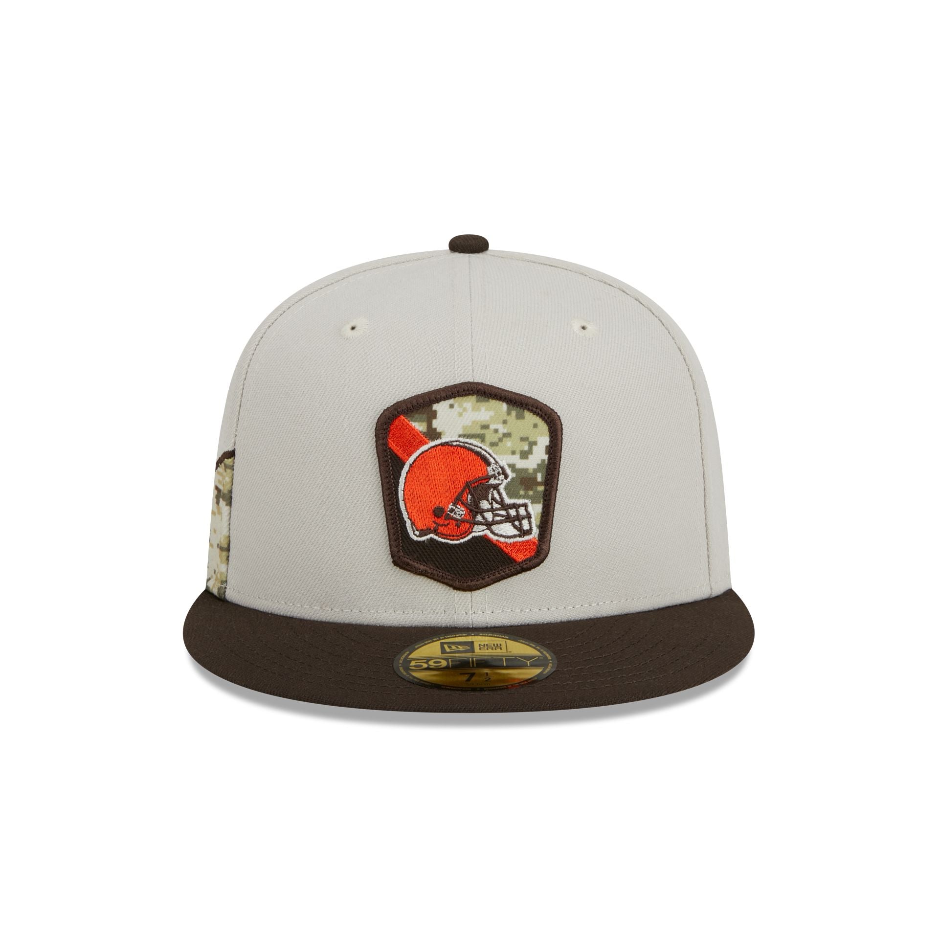 Men's New Era White Cleveland Browns Botanical Bucket Hat