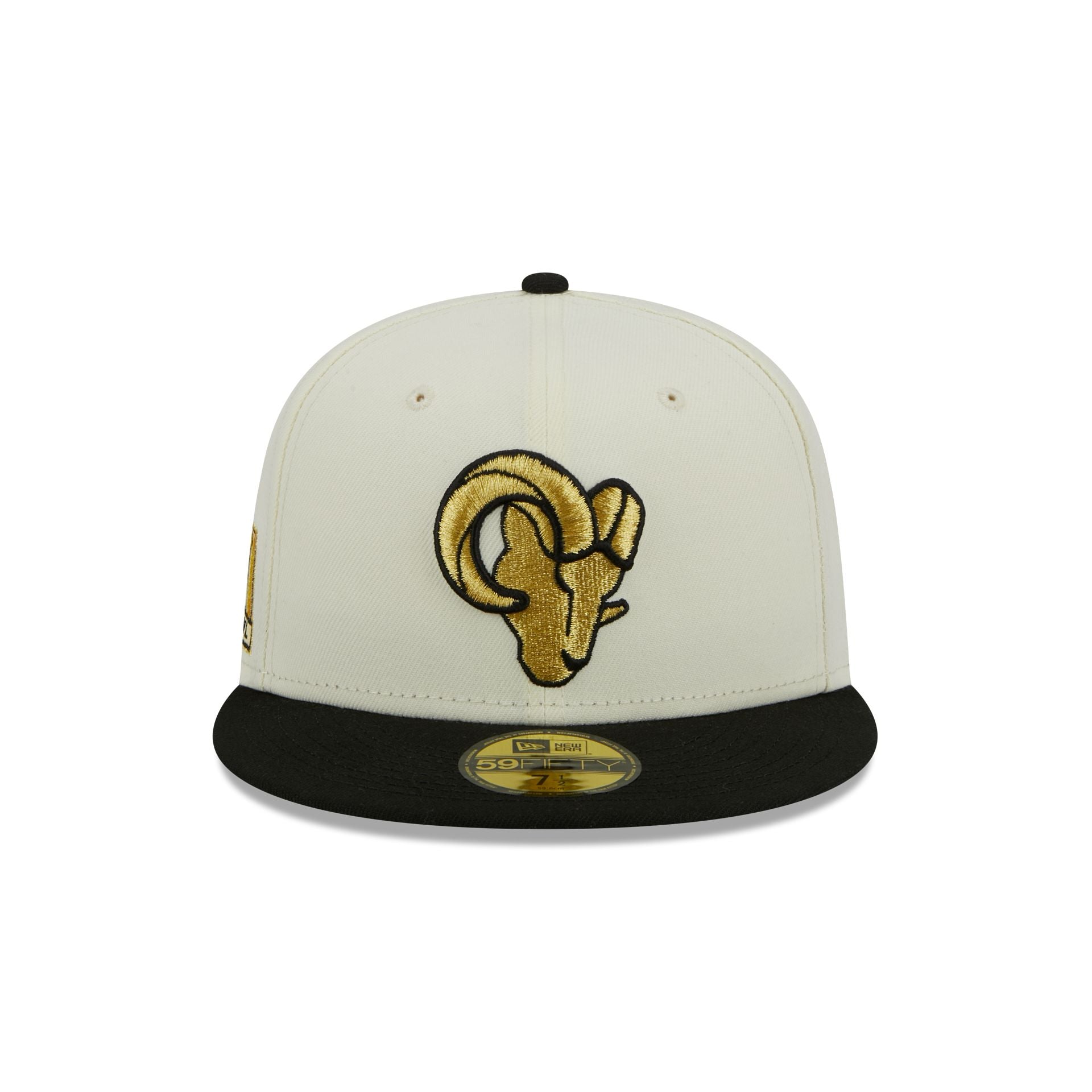 Men's New Era Royal/Black Los Angeles Rams Super Bowl LVI Champions Alt Logo Side Patch 59FIFTY Fitted Hat