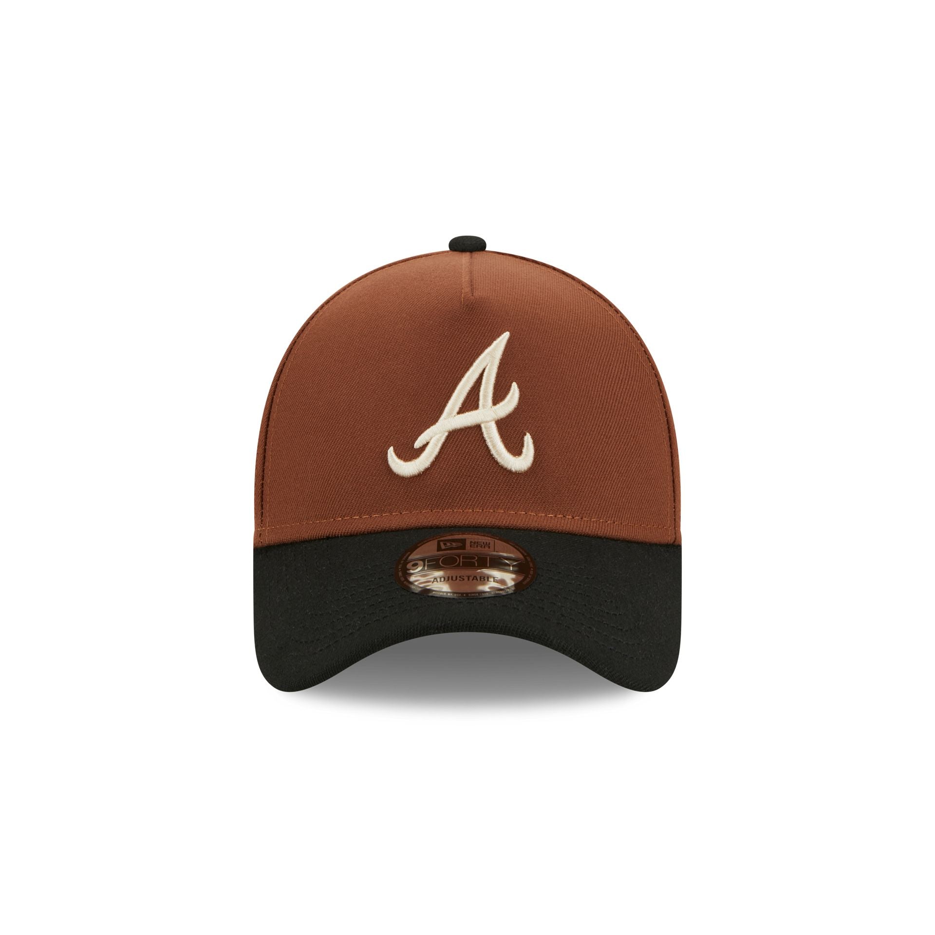New Era 940 A-Frame Atlanta Braves Brown Satin Cap, Caps & Hats