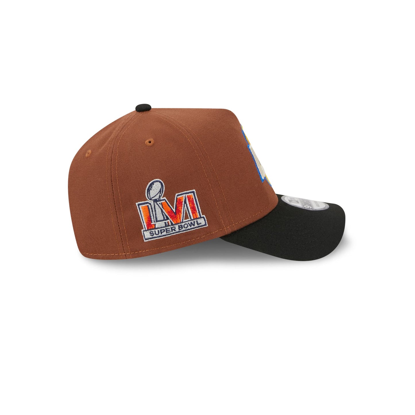 New Era Men's Brown, Black Los Angeles Rams Harvest A-Frame Super Bowl LVI 9FORTY Adjustable Hat - Brown, Black