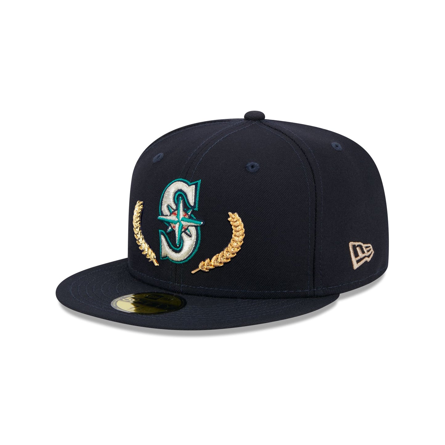 Seattle Mariners New Era S Logo Vegas Gold/Red Bill And Gray Bottom With  Kingdome Patch On Side 59FIFTY Fitted Hat