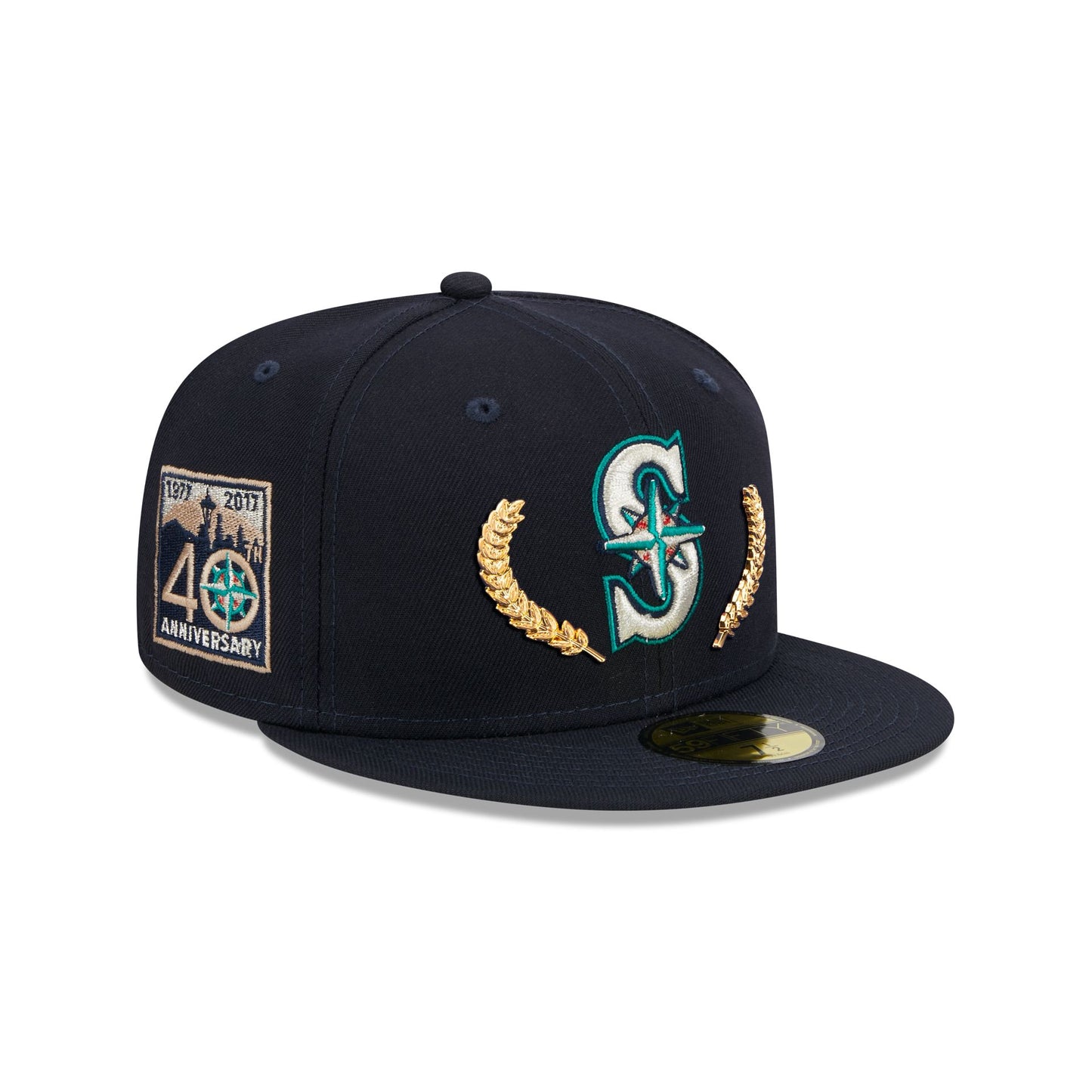 Seattle Mariners New Era S Logo Vegas Gold/Red Bill And Gray Bottom With  Kingdome Patch On Side 59FIFTY Fitted Hat