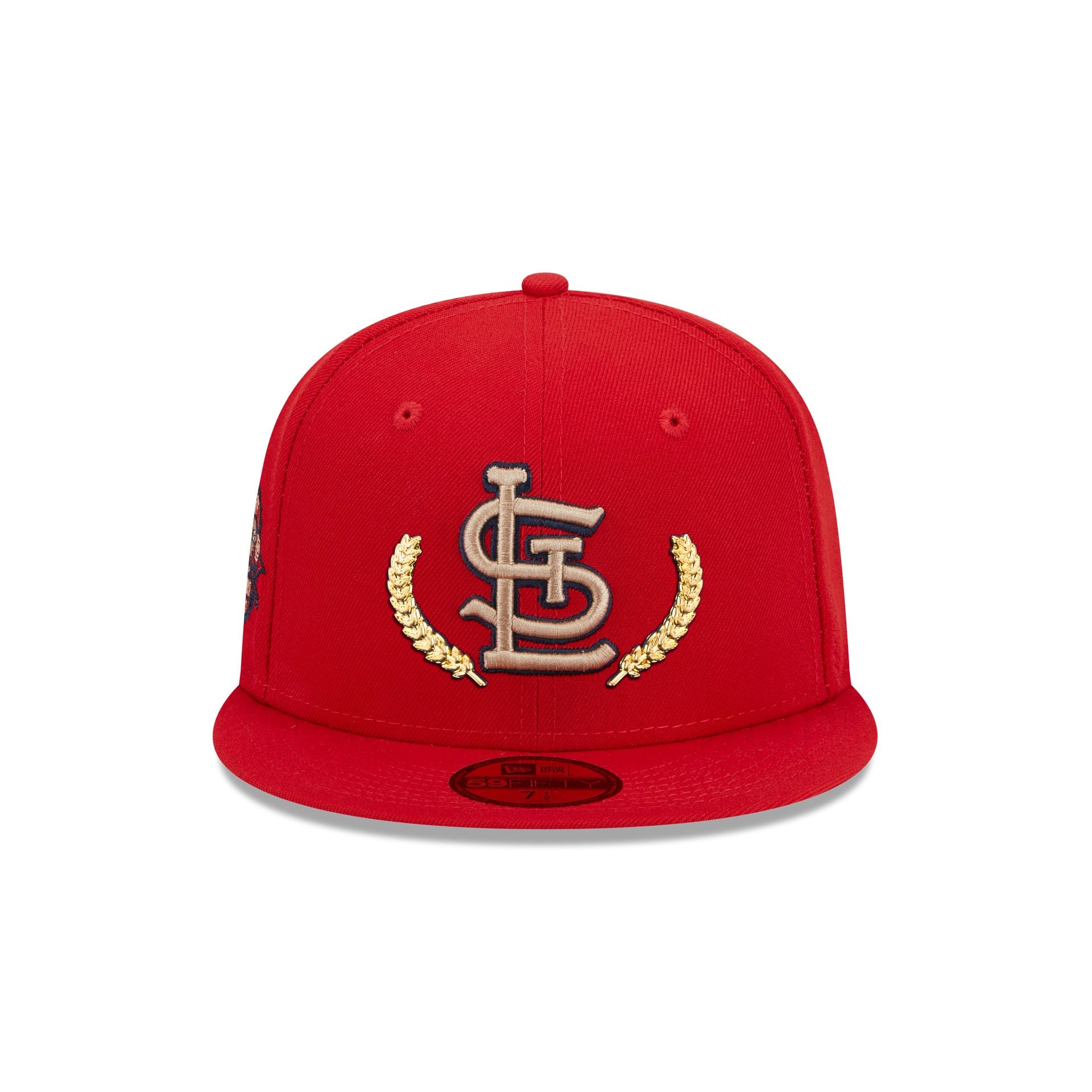 New Era 59Fifty St Louis Cardinals Fitted Hat Size 7 5/8 Red UV ASG Side  Patch