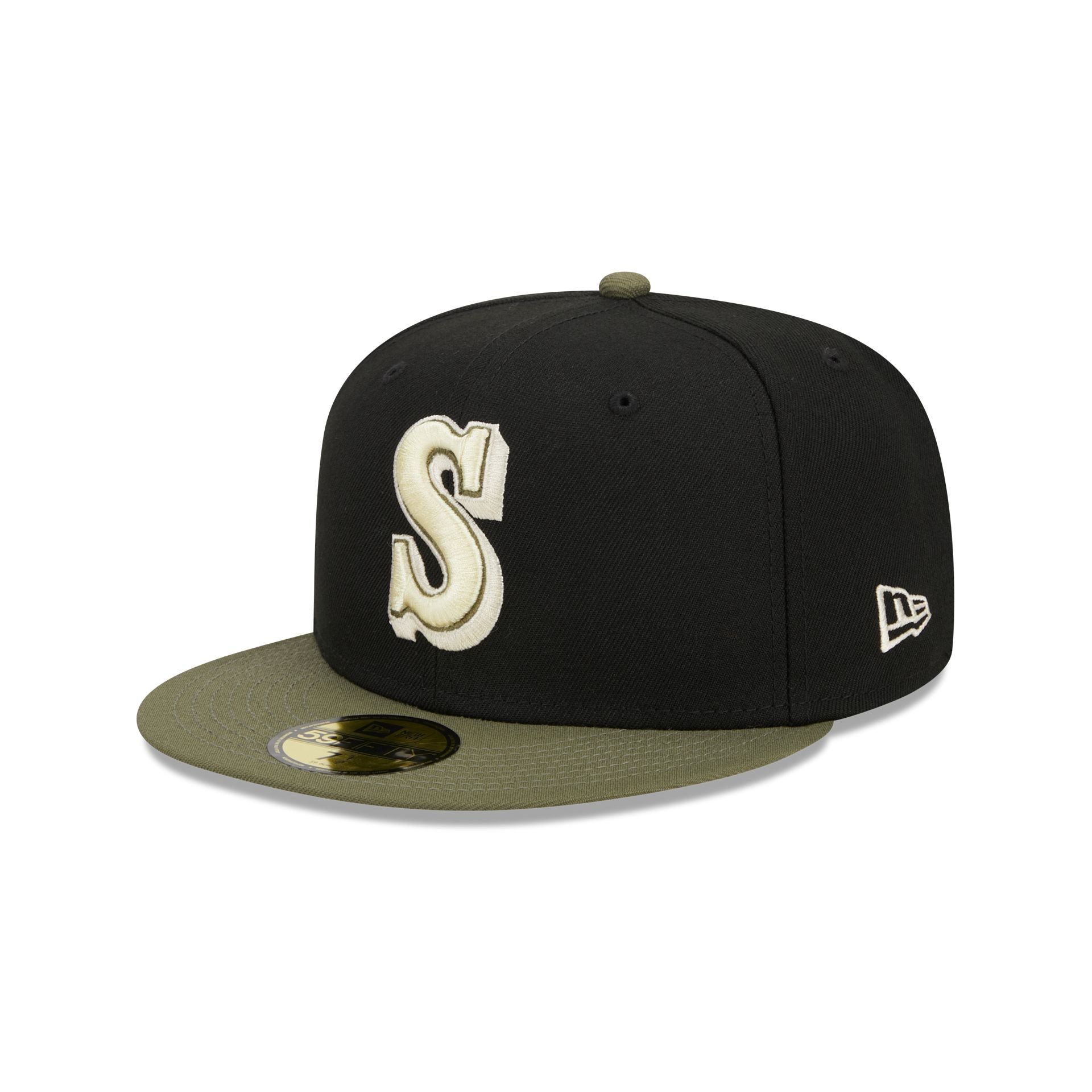 Seattle Mariners Khaki Green 59FIFTY Fitted Hat – New Era Cap