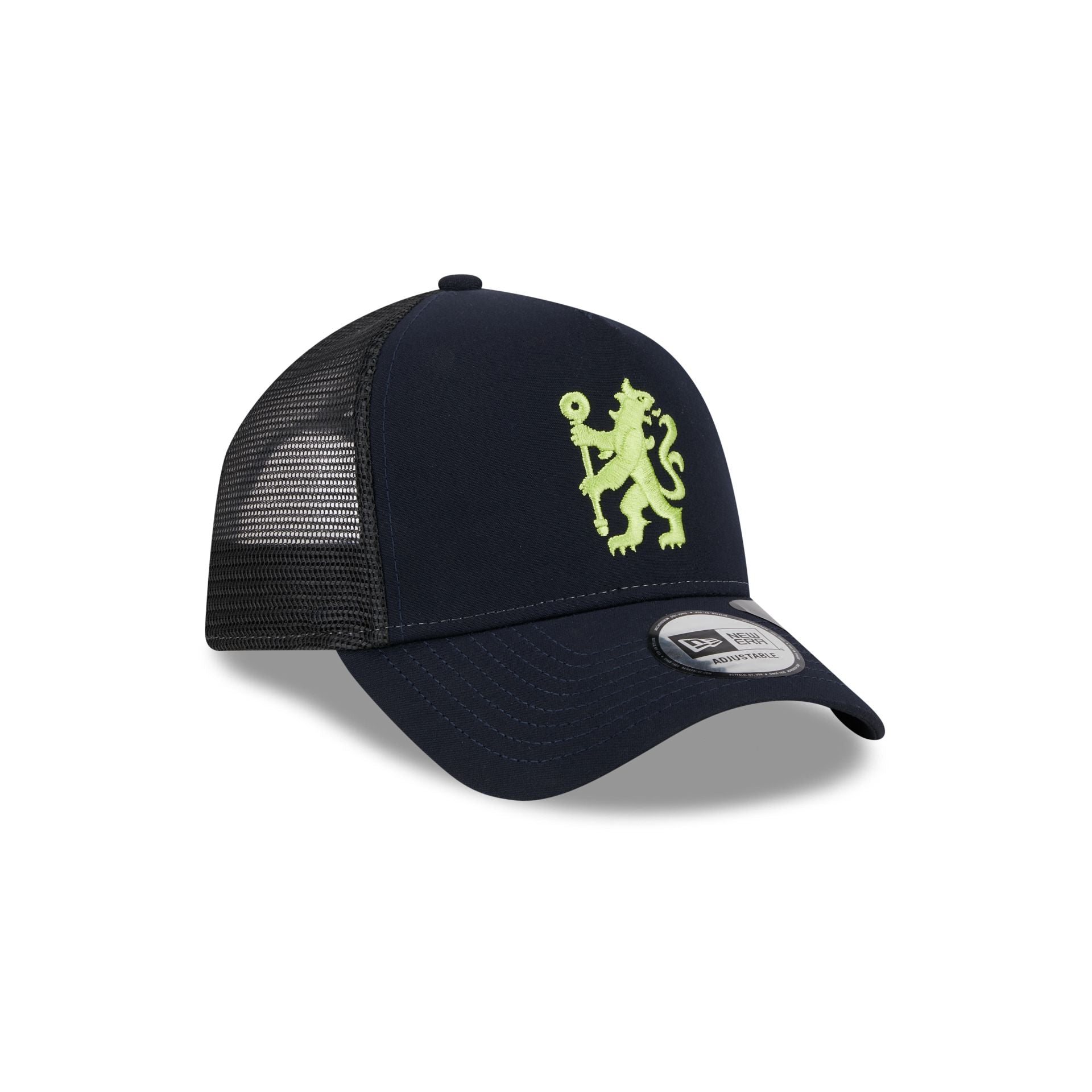 Chelsea FC Navy 9FORTY A-Frame Trucker Hat