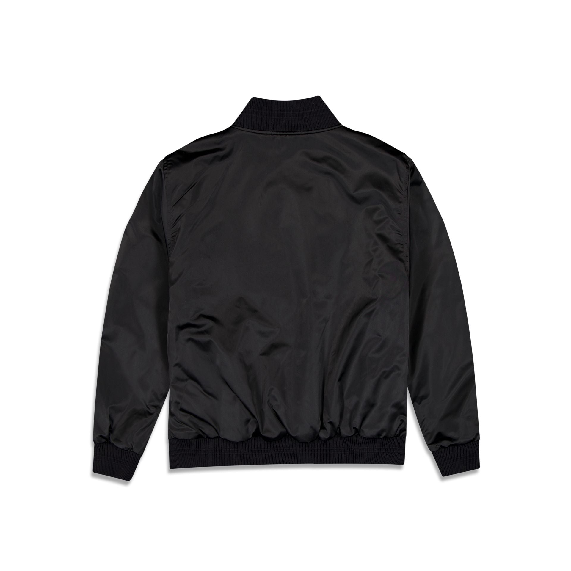 New Era Cap Essential Black Satin Bomber Jacket