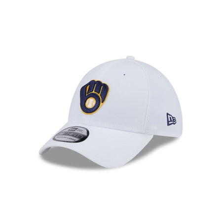 Milwaukee Brewers Optic White 39THIRTY Stretch Fit Hat