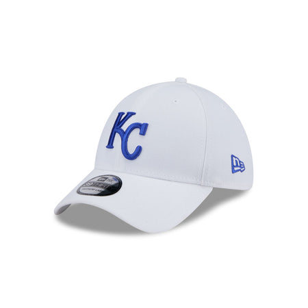 Kansas City Royals Optic White 39THIRTY Stretch Fit Hat