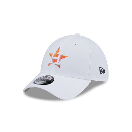 Houston Astros Optic White 39THIRTY Stretch Fit Hat