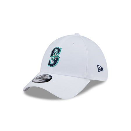 Seattle Mariners Optic White 39THIRTY Stretch Fit Hat