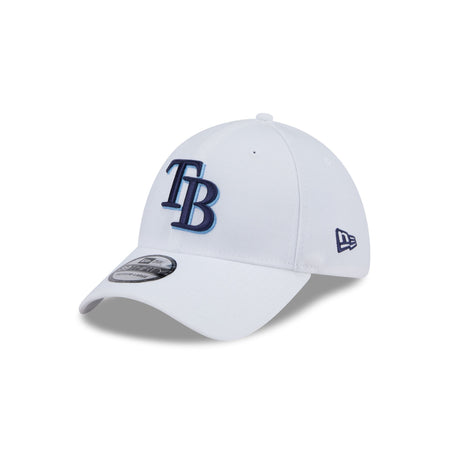 Tampa Bay Rays Optic White 39THIRTY Stretch Fit Hat