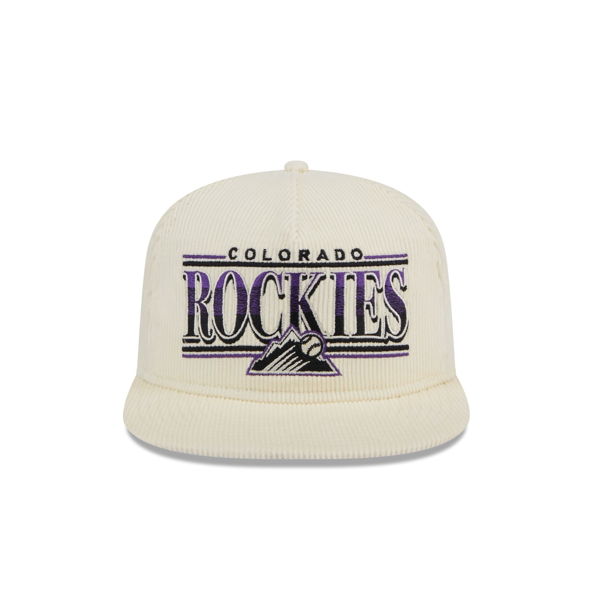 Colorado Rockies Throwback Corduroy Golfer Hat