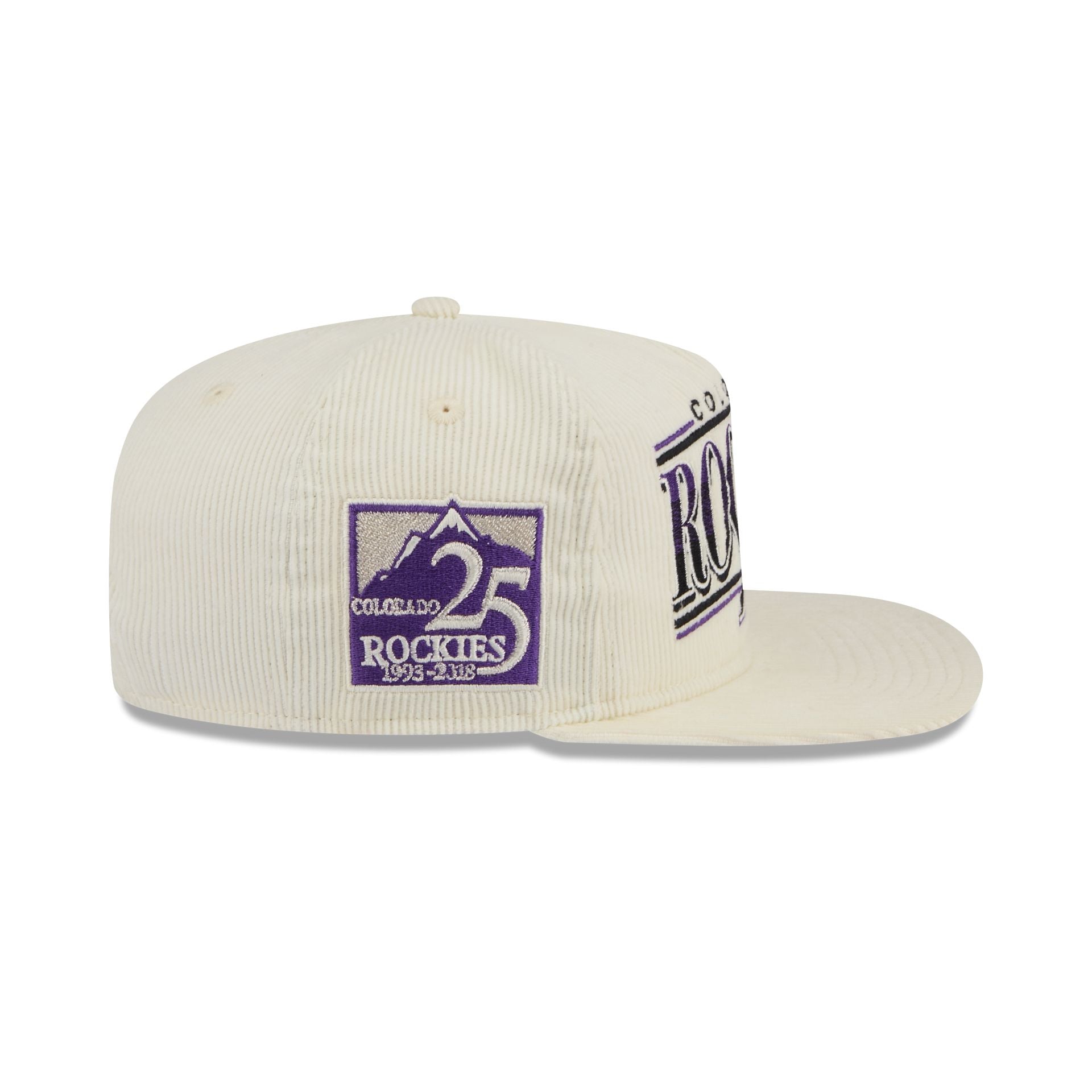 Colorado Rockies Throwback Corduroy Golfer Hat