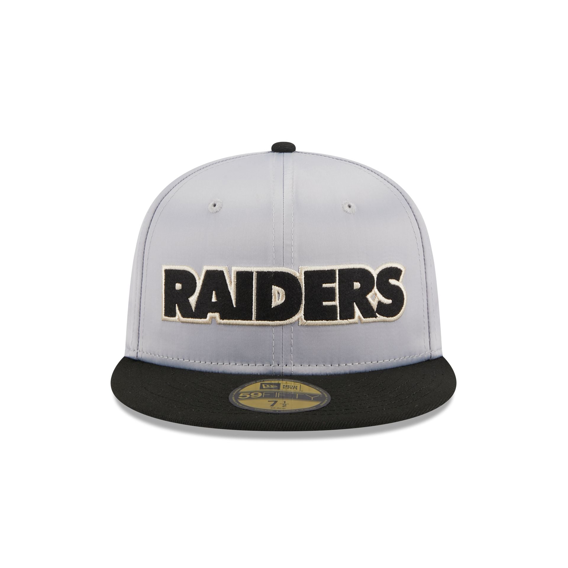 New Era 59FIFTY Las Vegas Raiders Letterman Fitted Hat in Black | Size 7 3/4 | 60296451