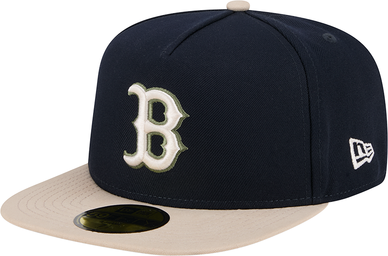 Boston Red Sox Canvas 59FIFTY A-Frame Fitted Hat