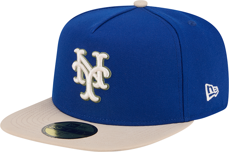 New York Mets Canvas 59FIFTY A-Frame Fitted Hat