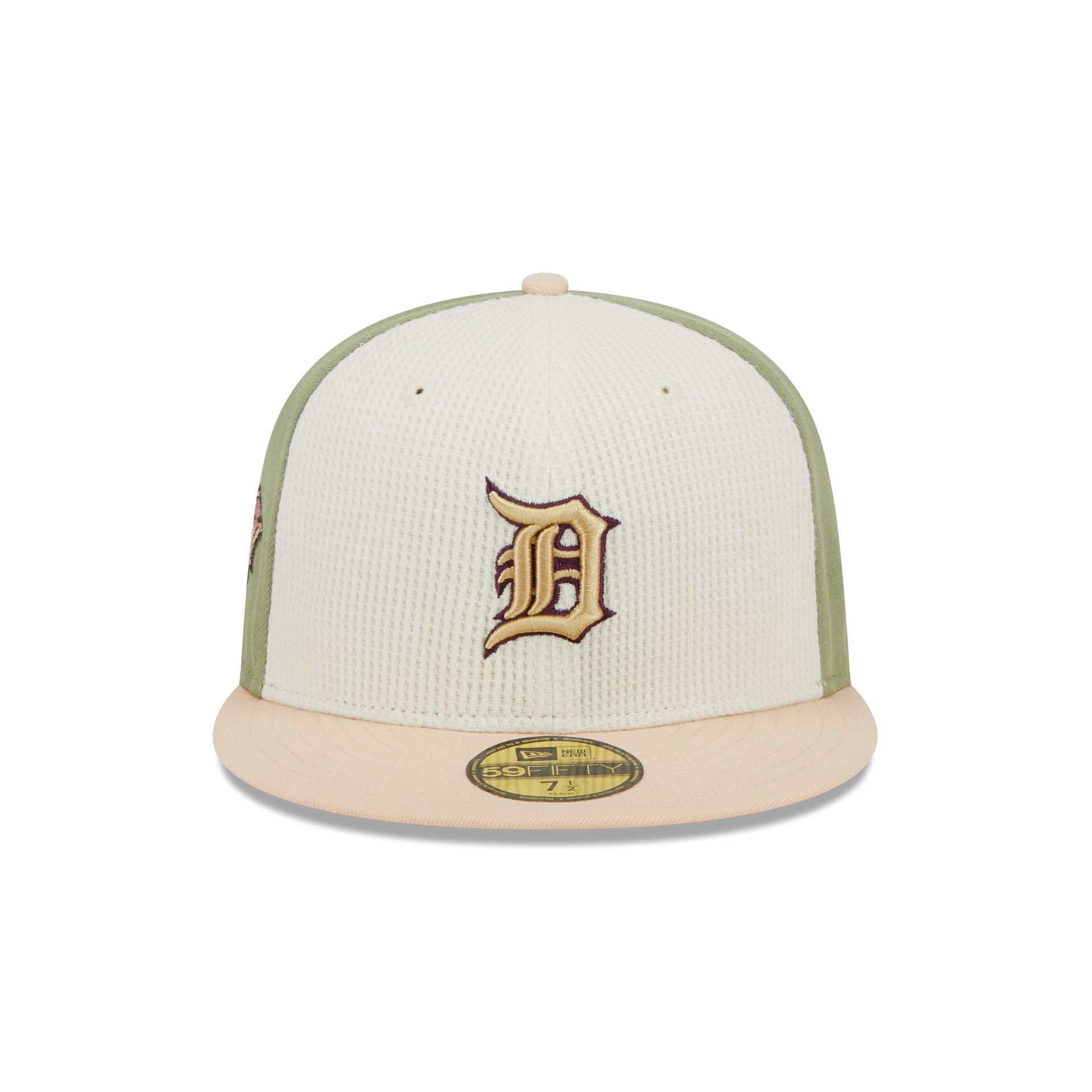 New Era Hat MLB Detroit Tigers on sale Stadium Patch Cream Dome Fitted Size 7 1/4 NWT