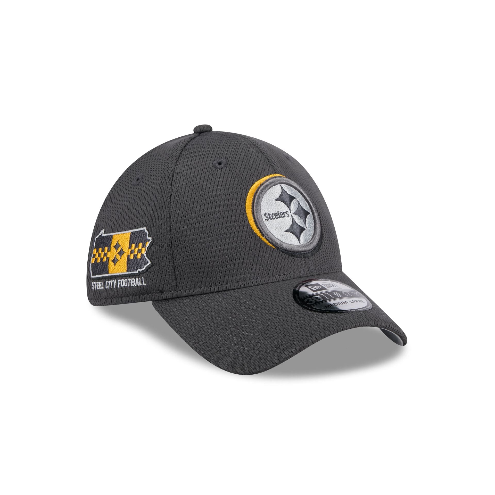 Pittsburgh Steelers 2024 Draft 39THIRTY Stretch Fit Hat New Era Cap