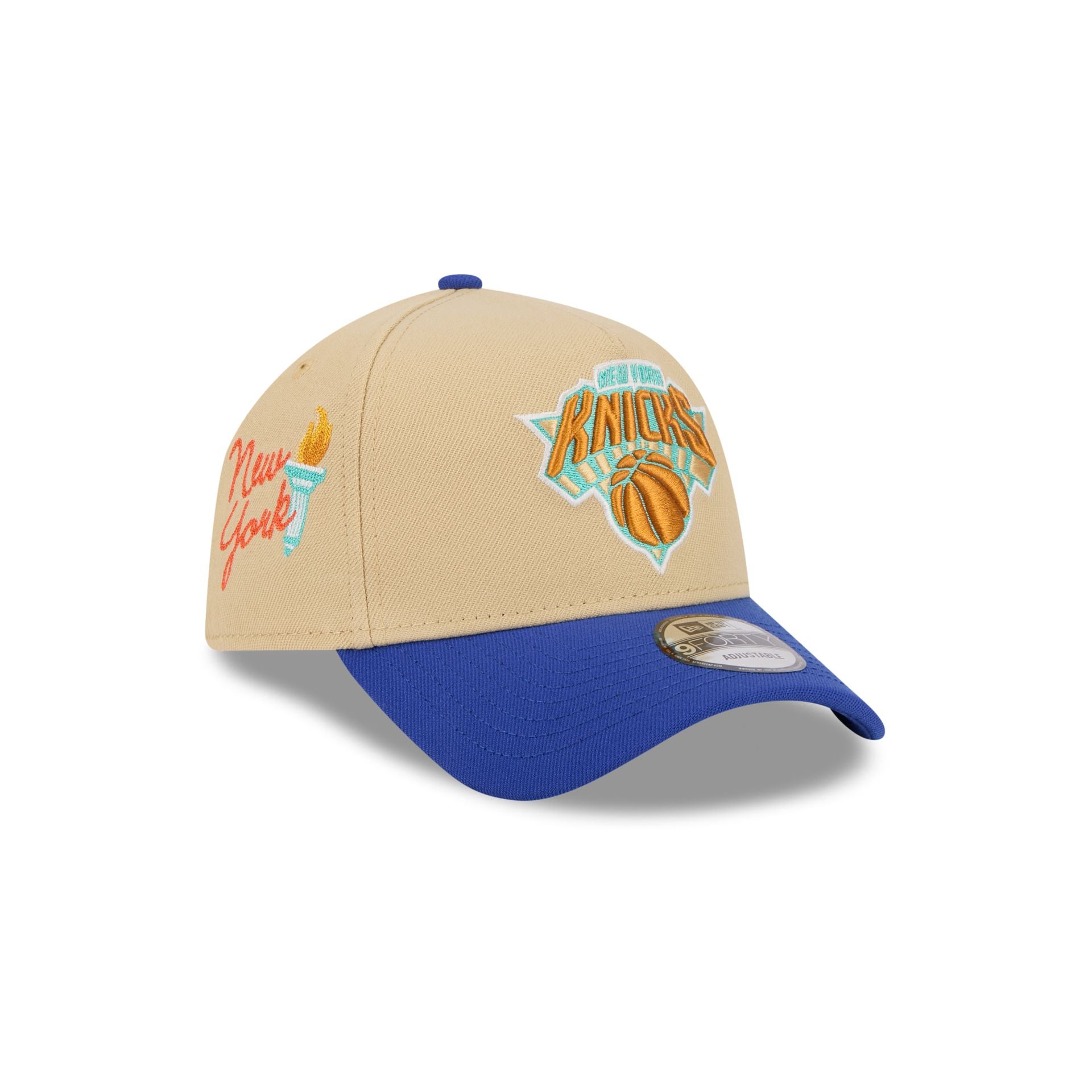 New York Knicks City Side Patch 9FORTY A-Frame Snapback Hat – New Era Cap