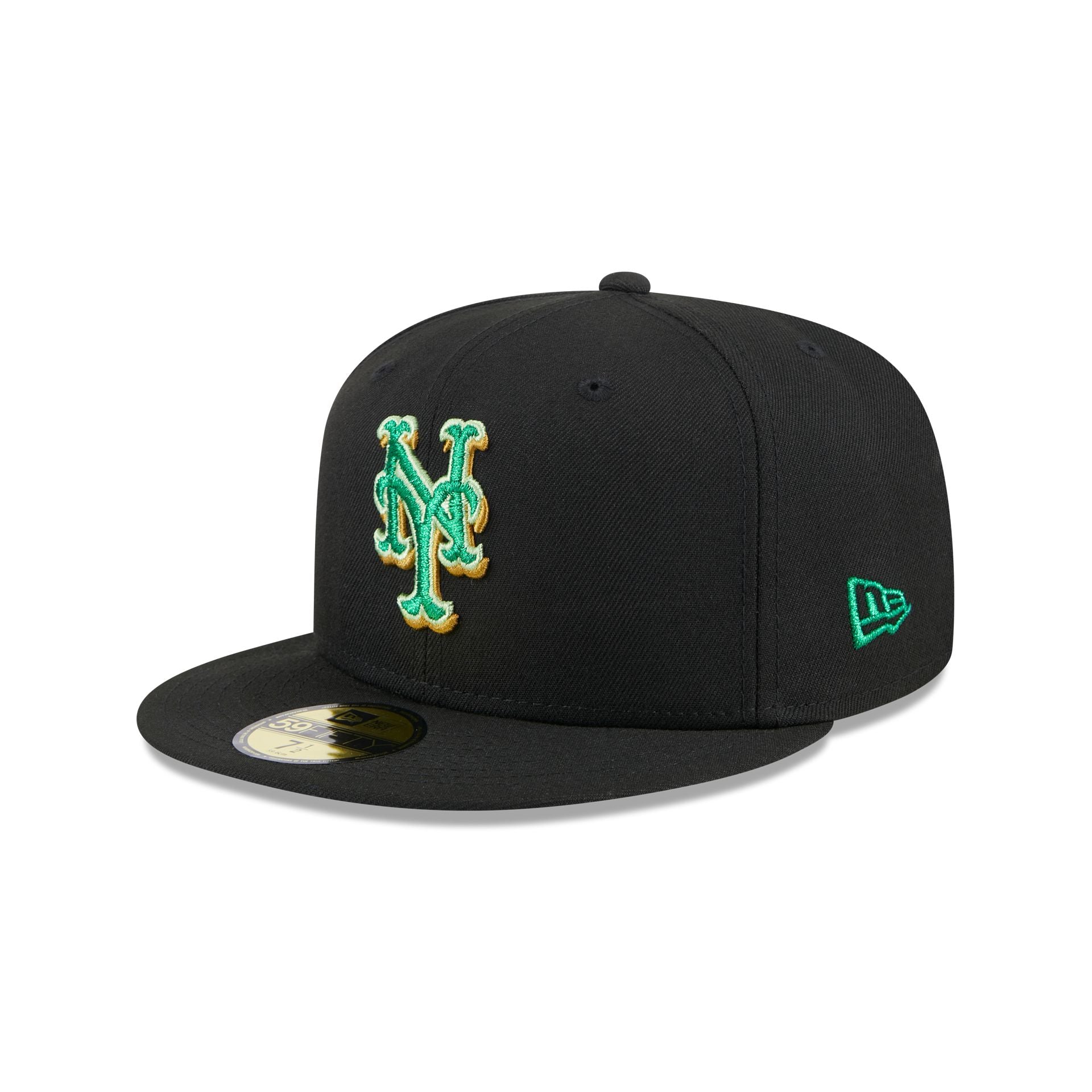 New York Mets Metallic Green Pop 59FIFTY Fitted Hat