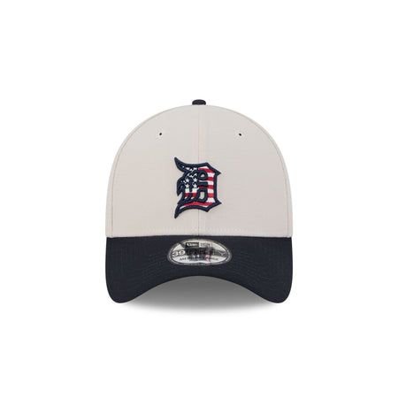 Detroit Tigers Independence Day 2024 39THIRTY Stretch Fit Hat