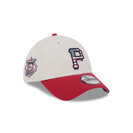 Pittsburgh Pirates Independence Day 2024 39THIRTY Stretch Fit Hat