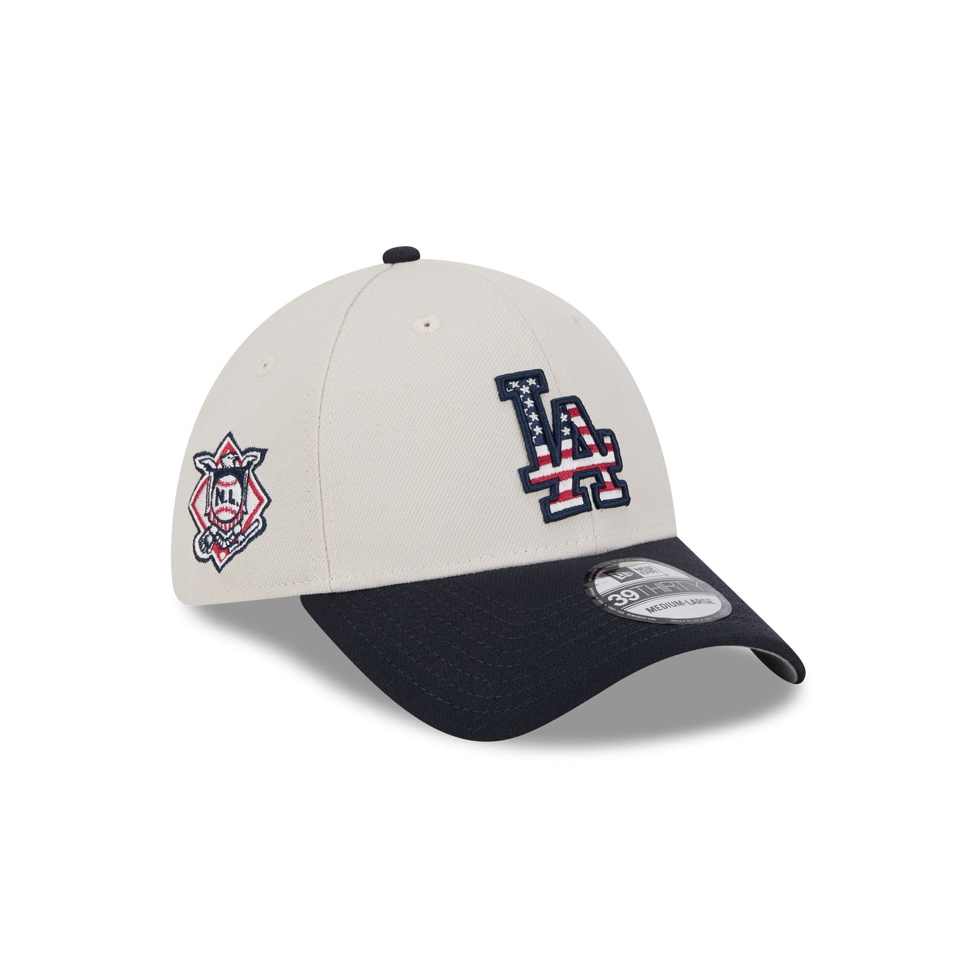 Los Angeles Dodgers Independence Day 2024 39THIRTY Stretch Fit Hat ...