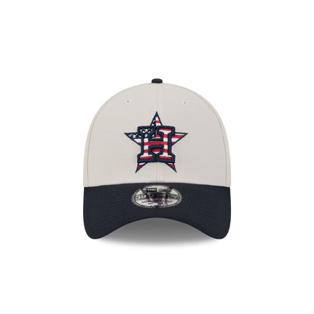 Houston Astros Independence Day 2024 39THIRTY Stretch Fit Hat