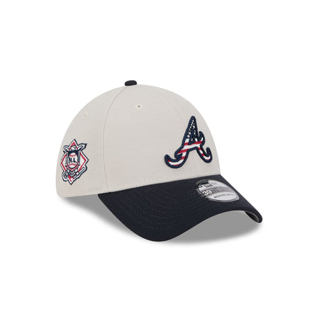 Atlanta Braves Independence Day 2024 39THIRTY Stretch Fit Hat