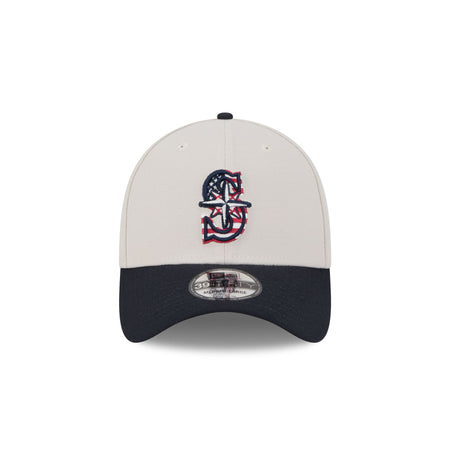 Seattle Mariners Independence Day 2024 39THIRTY Stretch Fit Hat