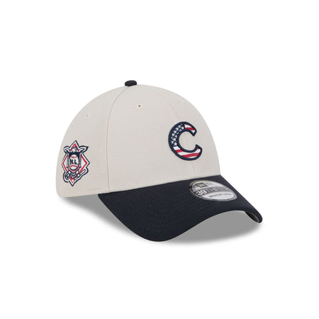 Chicago Cubs Independence Day 2024 39THIRTY Stretch Fit Hat