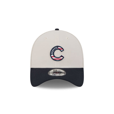 Chicago Cubs Independence Day 2024 39THIRTY Stretch Fit Hat