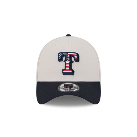 Texas Rangers Independence Day 2024 39THIRTY Stretch Fit Hat