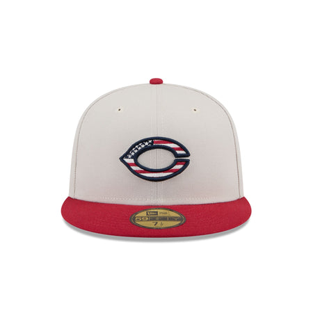 Cincinnati Reds Independence Day 2024 59FIFTY Fitted Hat