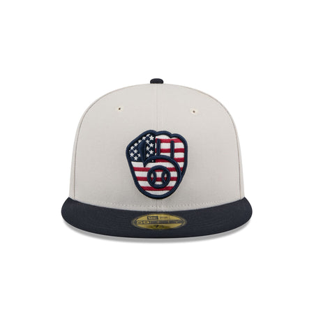 Milwaukee Brewers Independence Day 2024 59FIFTY Fitted Hat