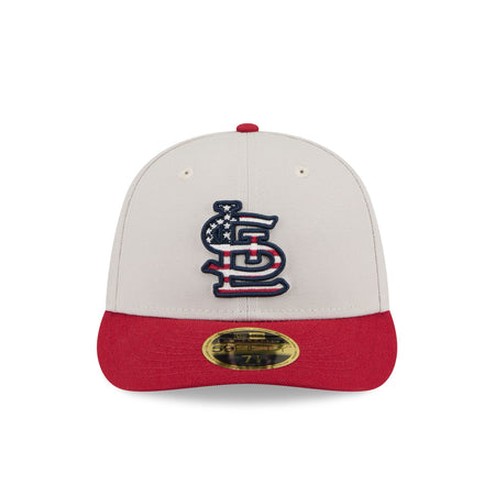 St. Louis Cardinals Independence Day 2024 Low Profile 59FIFTY Fitted Hat