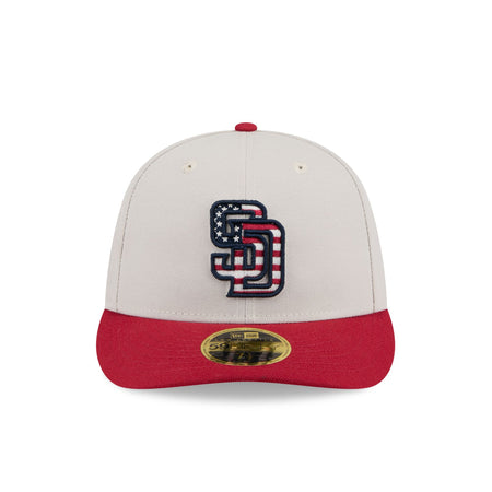 San Diego Padres Independence Day 2024 Low Profile 59FIFTY Fitted Hat