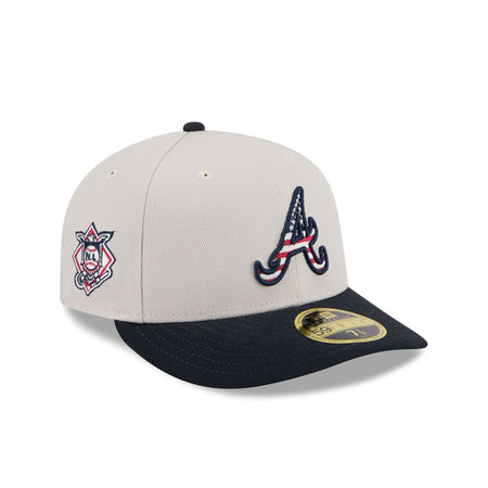 Atlanta Braves Independence Day 2024 Low Profile 59FIFTY Fitted Hat