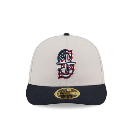 Seattle Mariners Independence Day 2024 Low Profile 59FIFTY Fitted Hat