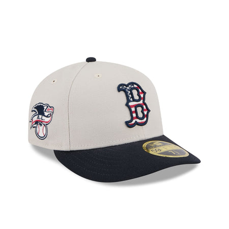 Boston Red Sox Independence Day 2024 Low Profile 59FIFTY Fitted Hat