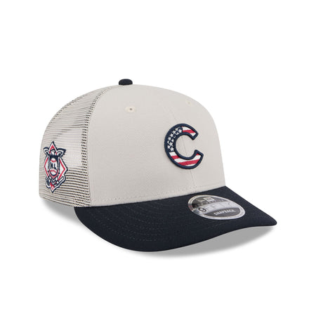 Chicago Cubs Independence Day 2024 Low Profile 9FIFTY Trucker Hat