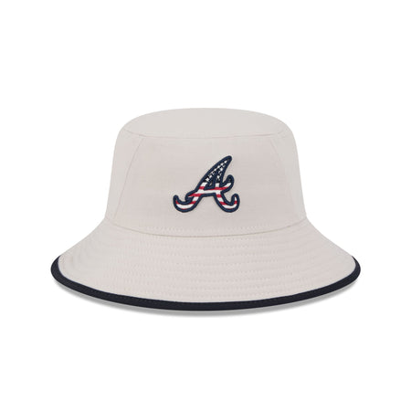 Atlanta Braves Independence Day 2024 Stretch Bucket Hat