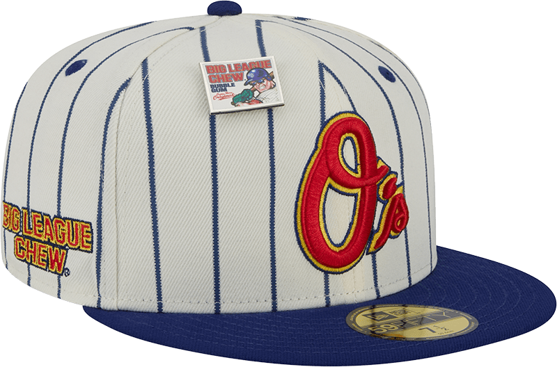 Big League Chew X Baltimore Orioles Pinstripe 59FIFTY Fitted Hat