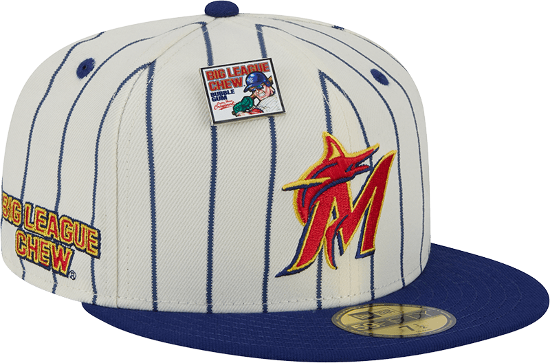 Big League Chew X Miami Marlins Pinstripe 59FIFTY Fitted Hat