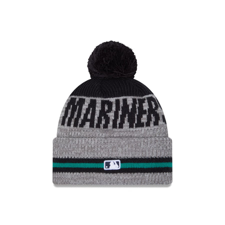 Seattle Mariners Runner Pom Knit Hat