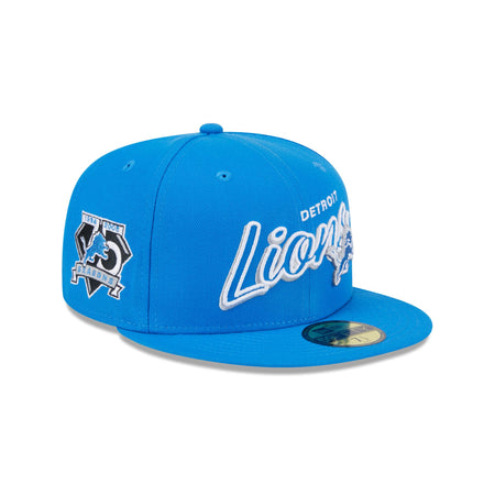 Detroit Lions Script Sided 59FIFTY Fitted Hat